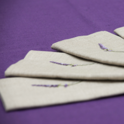 Linen napkin with lavender