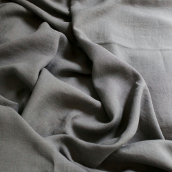 Linen bedcover - graphite