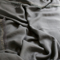 Linen bedcover - graphite