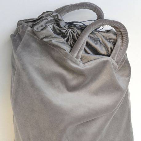 Velvet bag - gray